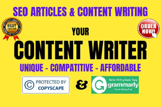 write SEO articles, blog posts, and research reports