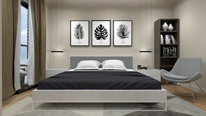 do room interior design, mood board and furniture sourcing