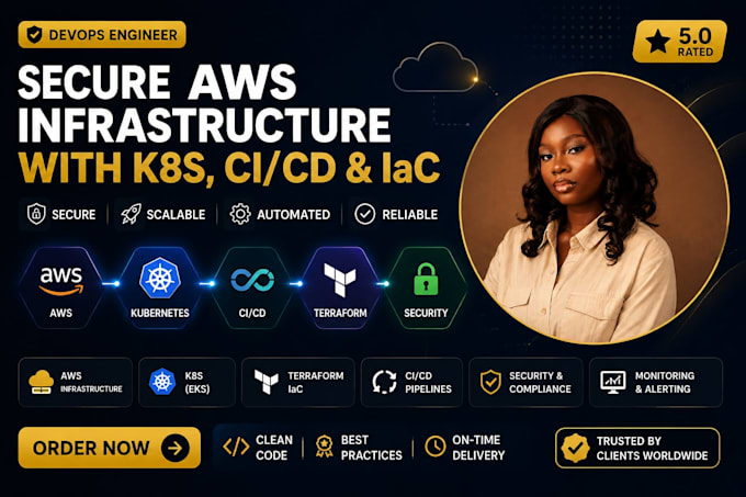 set up and manage secure AWS infra with k8s cicd and iac