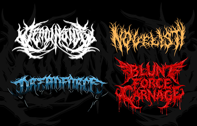 create font metal, slam, or death metal logo for your band