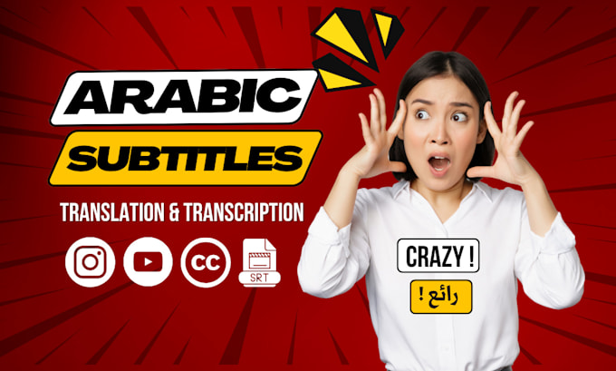 translate and create subtitles to video in arabic or english