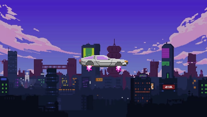 make a music video in pixel art