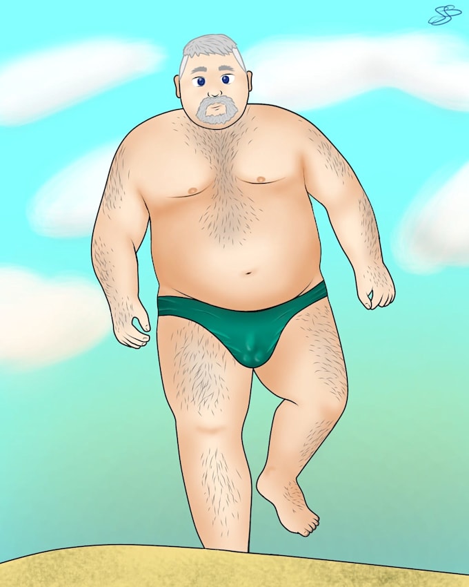 Draw chubby characters on this gig, digital drawing by Dibujantefer