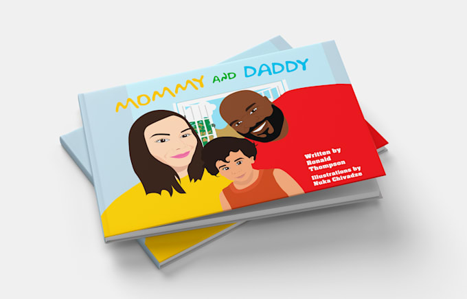create 2d book cover illustration