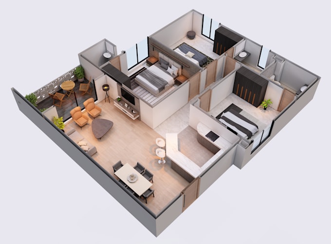 3d model and render 3d floor plans super quick in sketchup