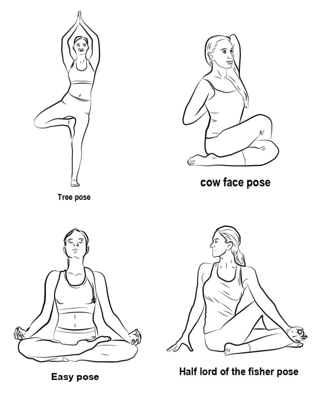 Easy and simple yoga drawing||Gali Gali Art || - YouTube-saigonsouth.com.vn