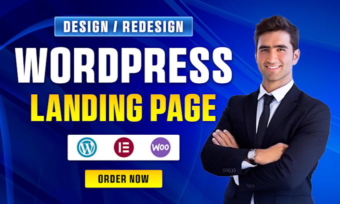 design a landing page using wordpress elementor