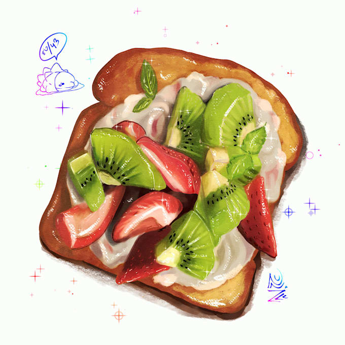 draw any food illustration you want