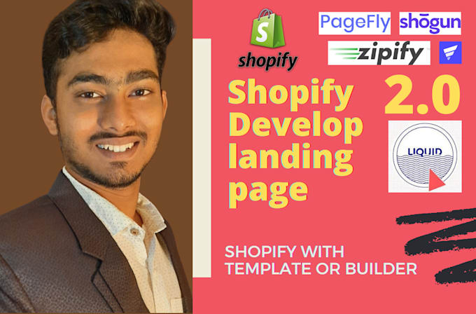 build landing page, liquid template, product page in shopify 2 0