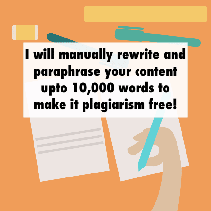 Rewrite And Paraphrase Up To 10 000 Words To Fix Plagiarism By Aixhajaved To sum up, our free plagiarism. words to fix plagiarism by aixhajaved