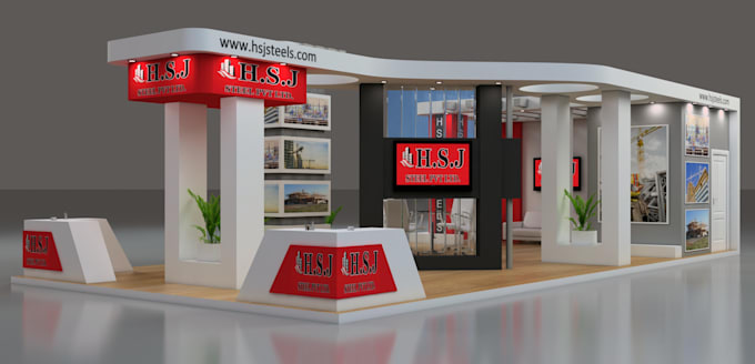 design 3d exhibition stand, trade show booth, kiosk for you