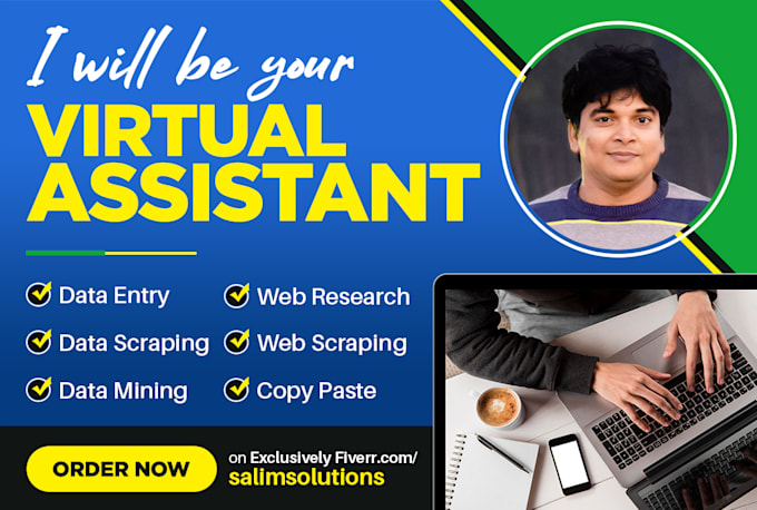 do data entry, web research