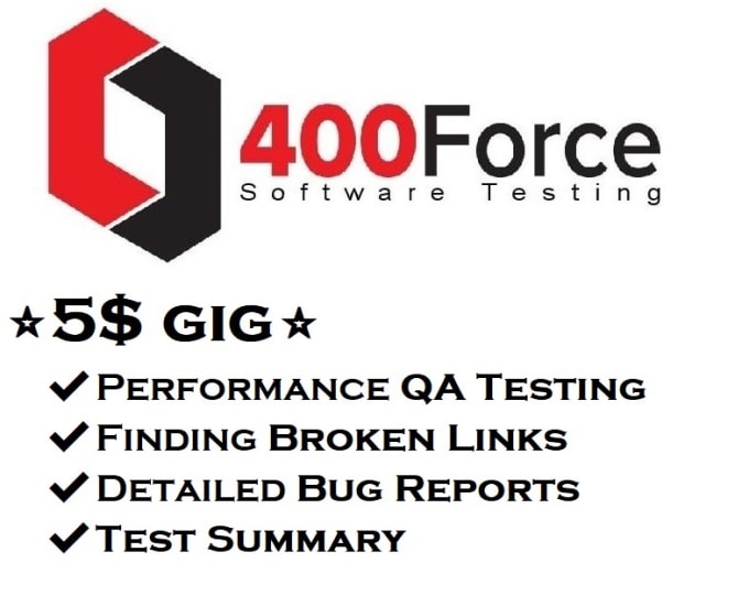 do website QA testing with performance bug reports and find broken links