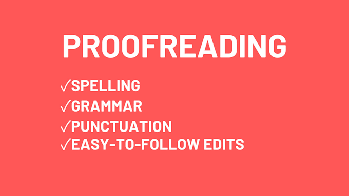 proofread and edit your writing