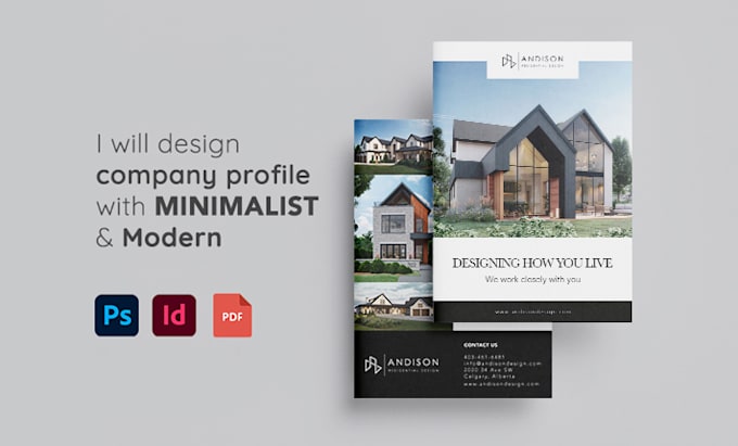 Best Deals! I will do company profile modern minimalist design  for $30