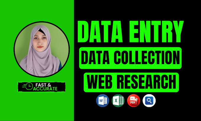 do data entry, data collection and web research