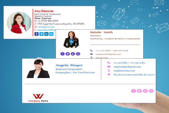 provide clickable email signature with HTML code
