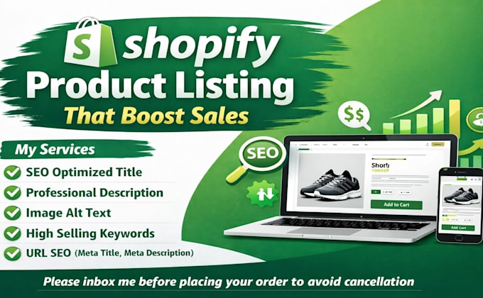 write shopify product descriptions and SEO title