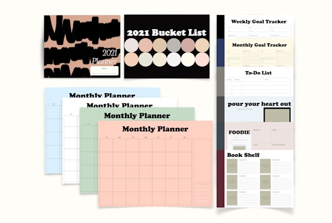 help design a digital planner for your etsy or personal