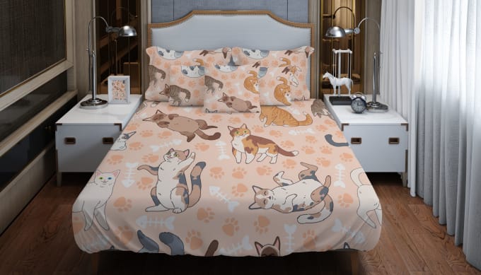 create professionally your bed sheets design