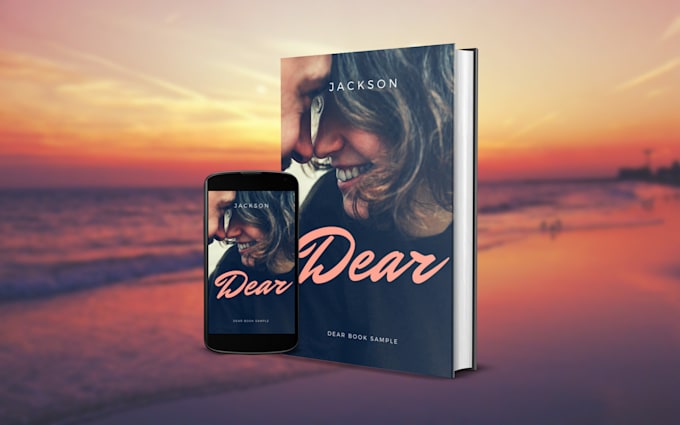 create 3d book cover mockup design for amazon kindle and online ebook