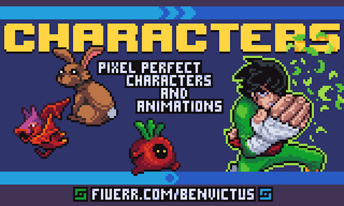 draw your characters in pixel art