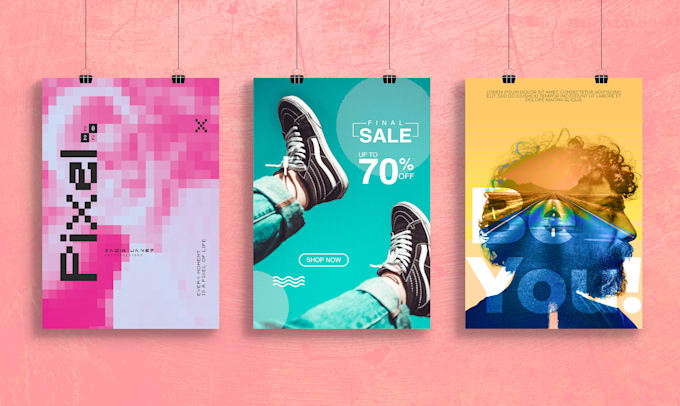 make a creative eye catching flyer or poster design