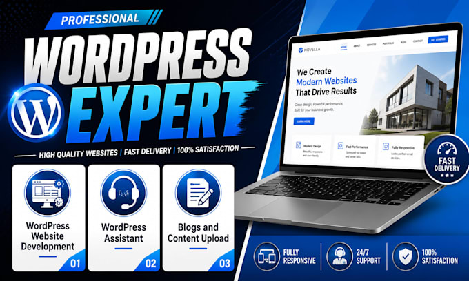 do website development, wordpress website creation, wordpress a to z assistant