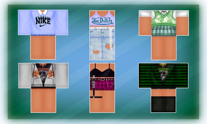 Give you 30 roblox clothing templates that are made by me by Franghoo Fiverr