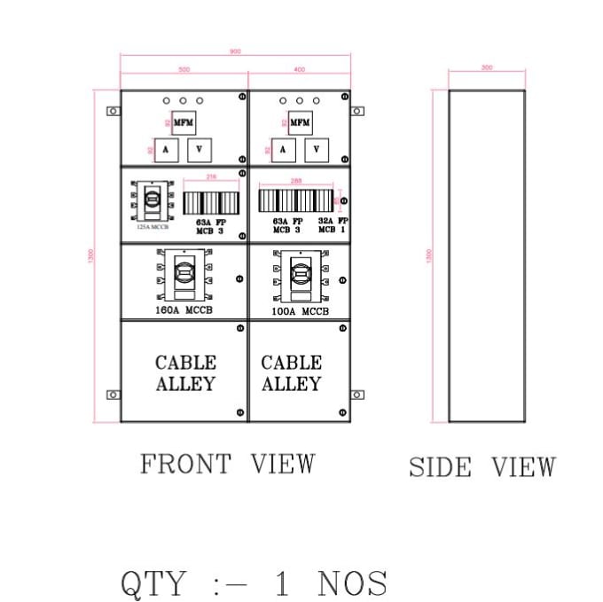 electrical control panel drawing