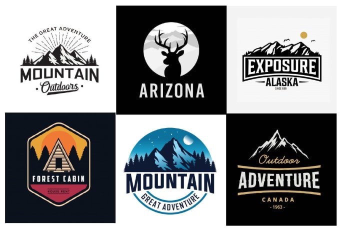 Design outdoor logo, mountain, adventure, nature or summer t shirt ...