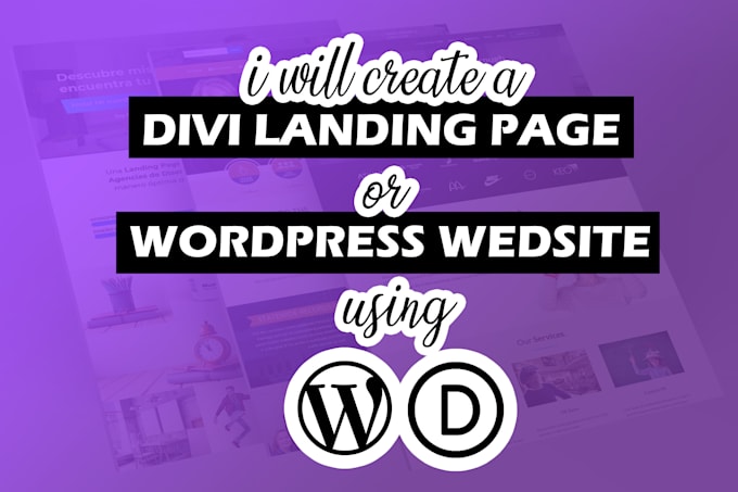 create modern divi landing page or divi website