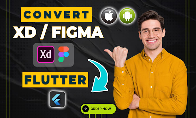 professionally covert figma to flutter, xd to flutter as your flutter developer