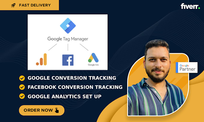 setup conversion tracking, fb pixel, google analytics, GTM