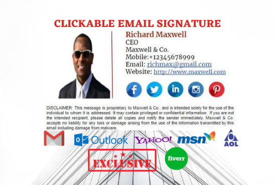 create a clickable email signature for you
