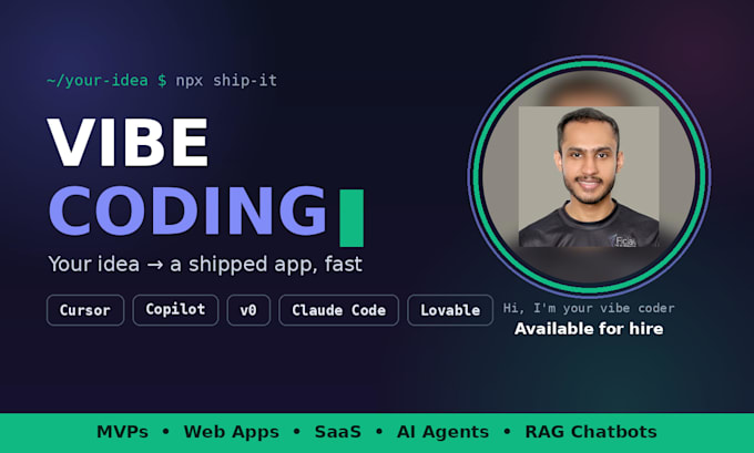 vibe code your mvp with cursor, claude code, v0, copilot and lovable