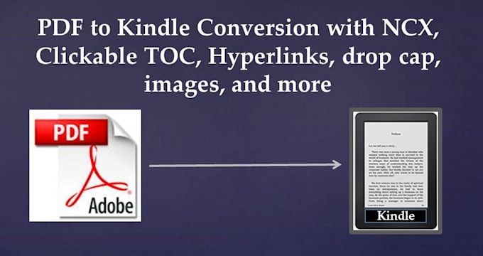 manually convert PDF to kindle with clickable toc etc
