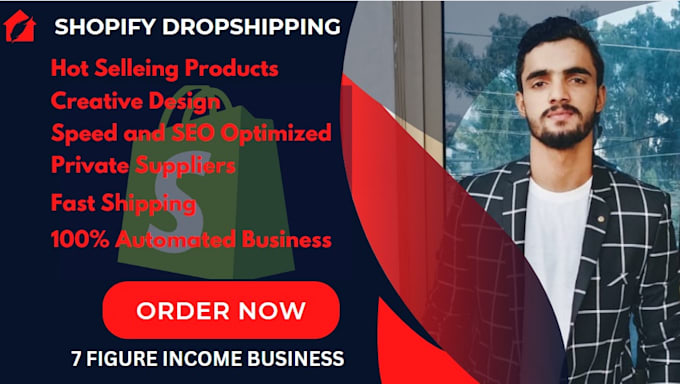 create an automated shopify dropshipping store or shopify website