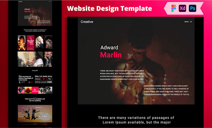 do responsive PSD xd and figma website design templates UX UI design service
