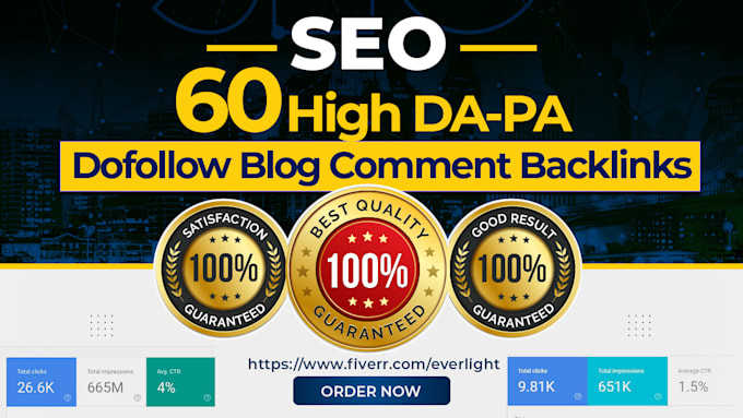 create 60 high da dofollow manual blog comments backlinks