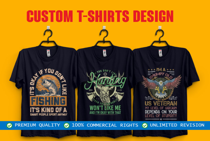 Do custom graphic t shirt design in 24 hours by Designertus | Fiverr
