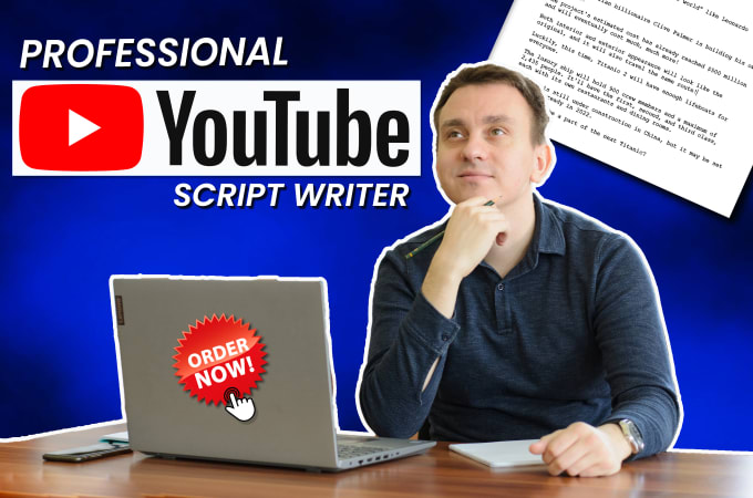 Hire a freelancer to write an entertaining script for your youtube channel