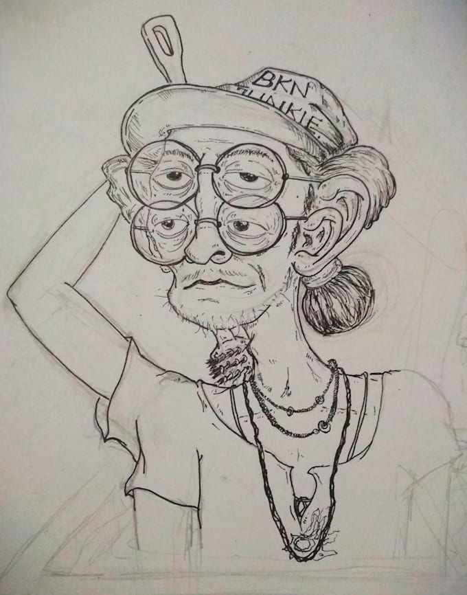 do ink drawing in my style for you