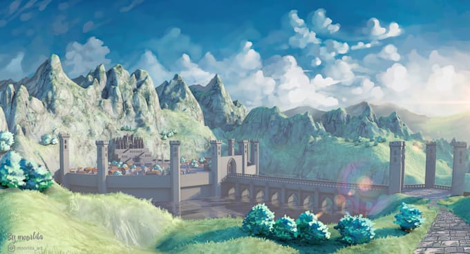 create a beautiful environment illustration