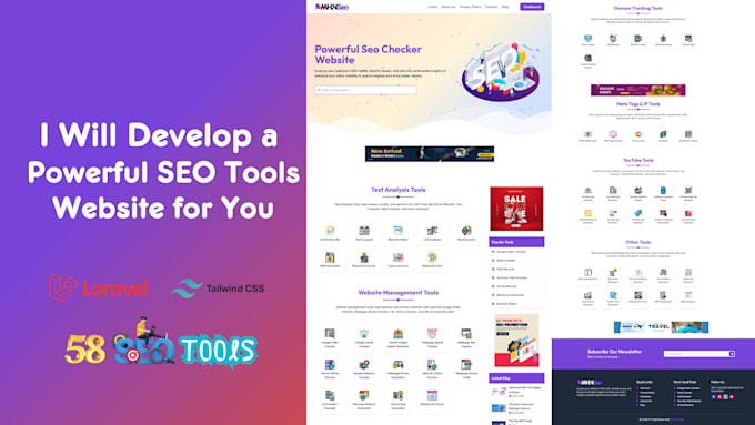 develop a powerful seo tools website for business