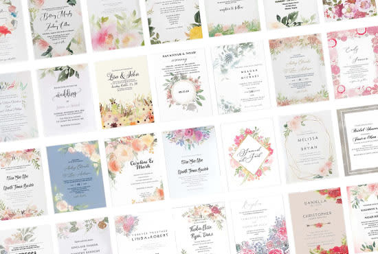 design professional wedding or event invitation