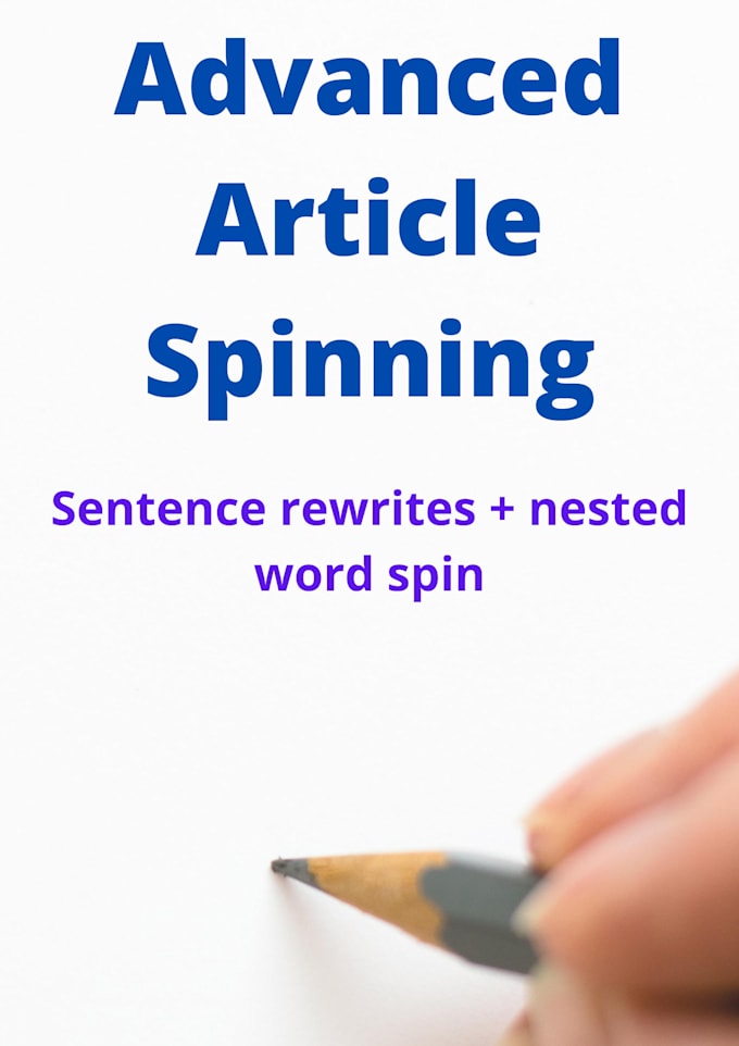 Do advanced sentence level article spinning with perfect readability by