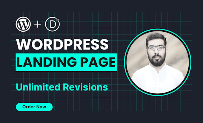 design responsive wordpress landing page or divi landing page
