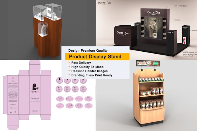 create creative 3d product display, posm and packaging