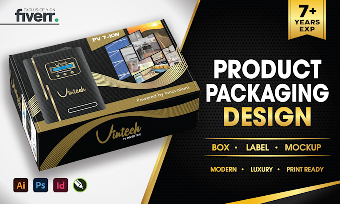 design professional product packaging, box and label design